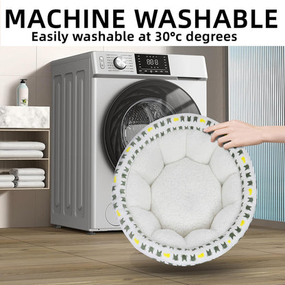 Cozy round Fluffy Plush Pet Bed