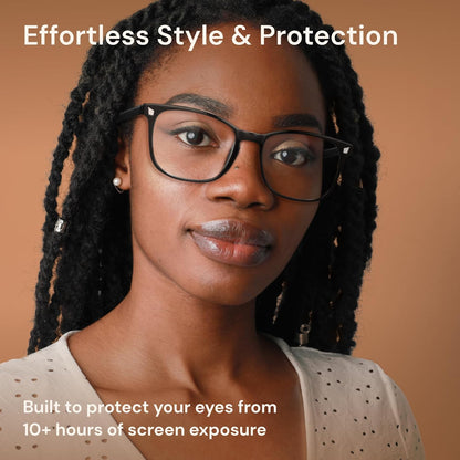 Stylish Blue Light Glasses for Woman - Computer Glasses 99% Blue Light Blocking - Lightweight TR90 Frames - 3 Pack
