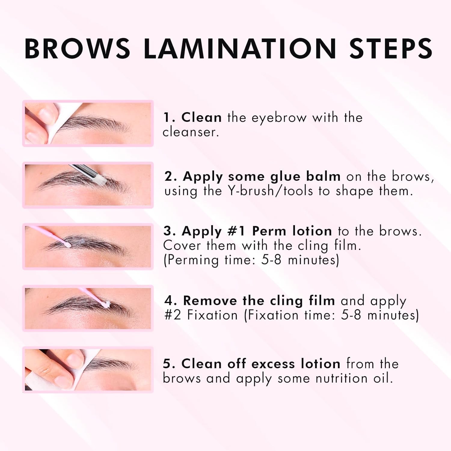 Lash Lift Kit & Eyebrow Lamination Kit, 2-In-1 Solution, at Home Brow Lamination Kit, Beginner/Professional, Eyelash Lift Kit, Lasts 6-8 Weeks, 15 Applications, DIY Brow + Lash Perm Kit