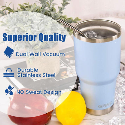 Blue Stainless Steel Tumbler