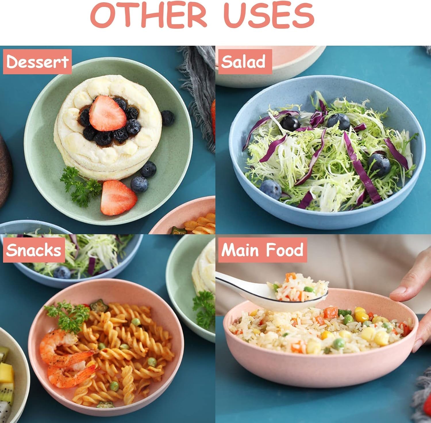 6-Pieces Whisker Fatigue Bowl 