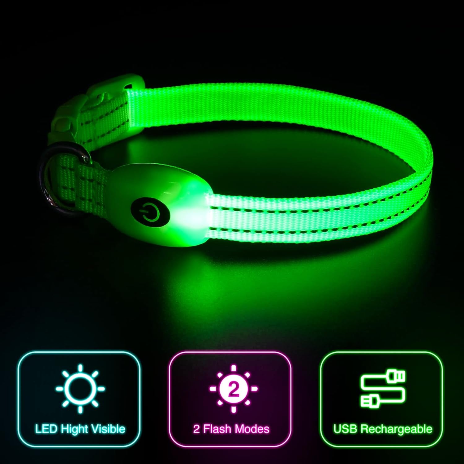  Rechargeable LED Dog Collar