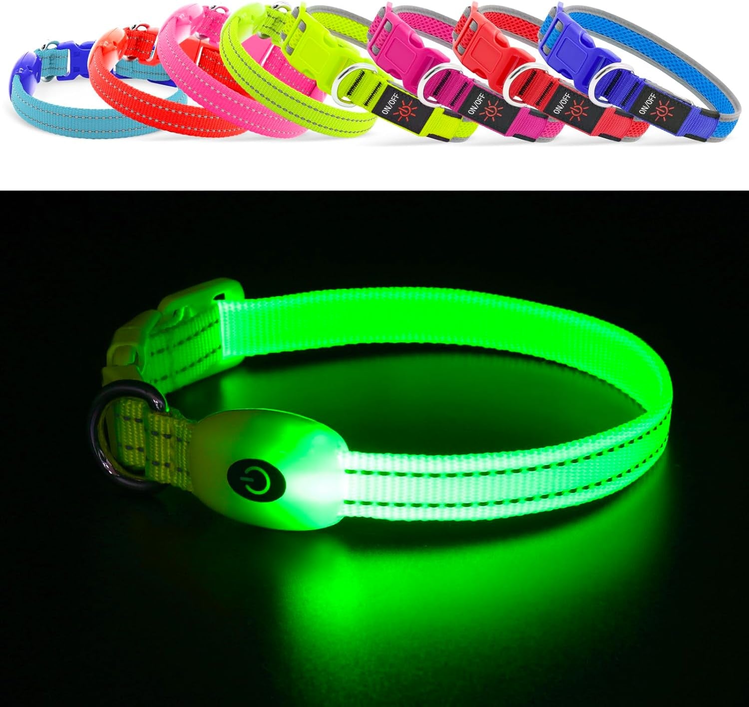  Rechargeable LED Dog Collar
