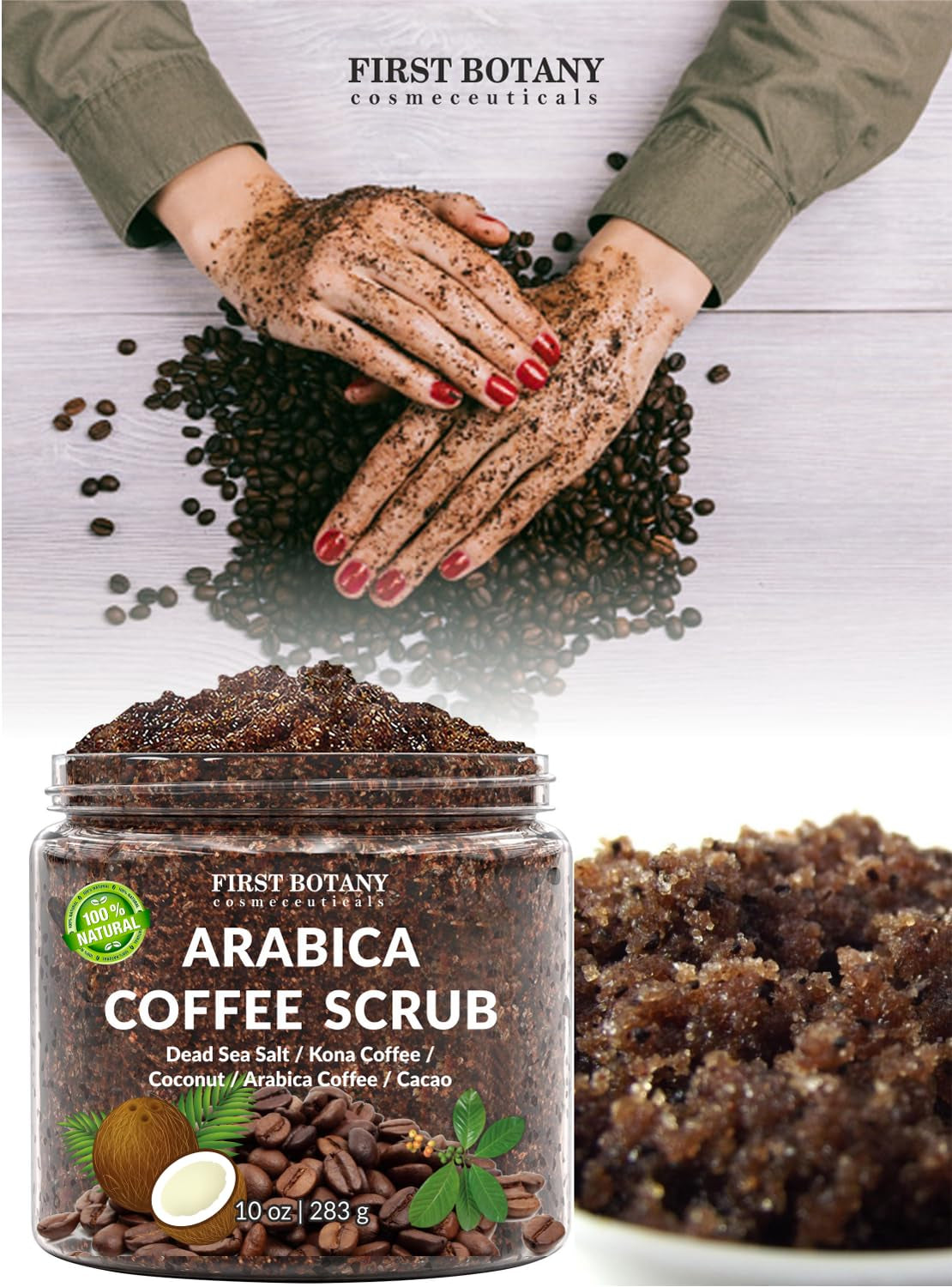 100% Natural Arabica Coffee Scrub 