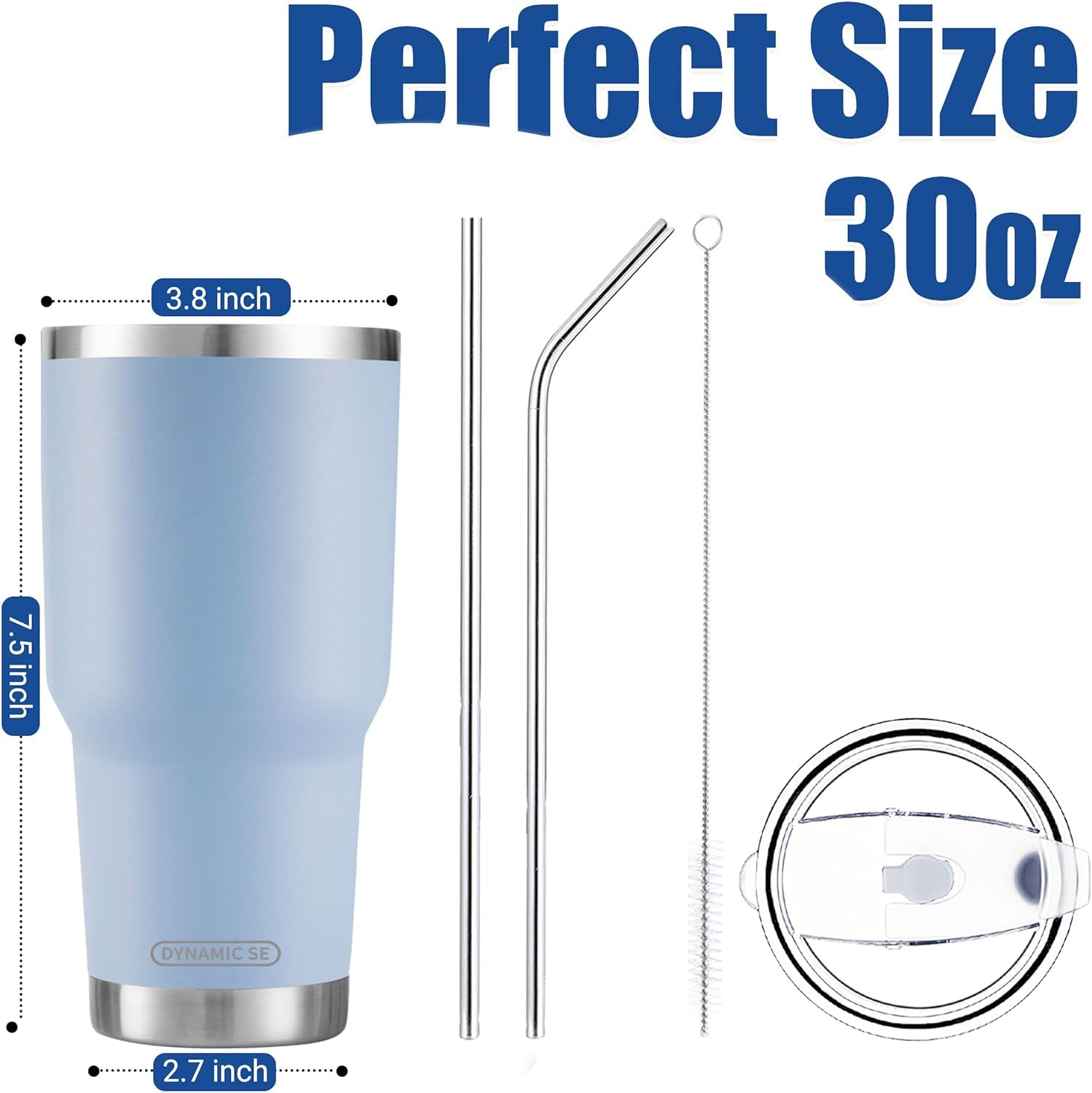 Blue Stainless Steel Tumbler