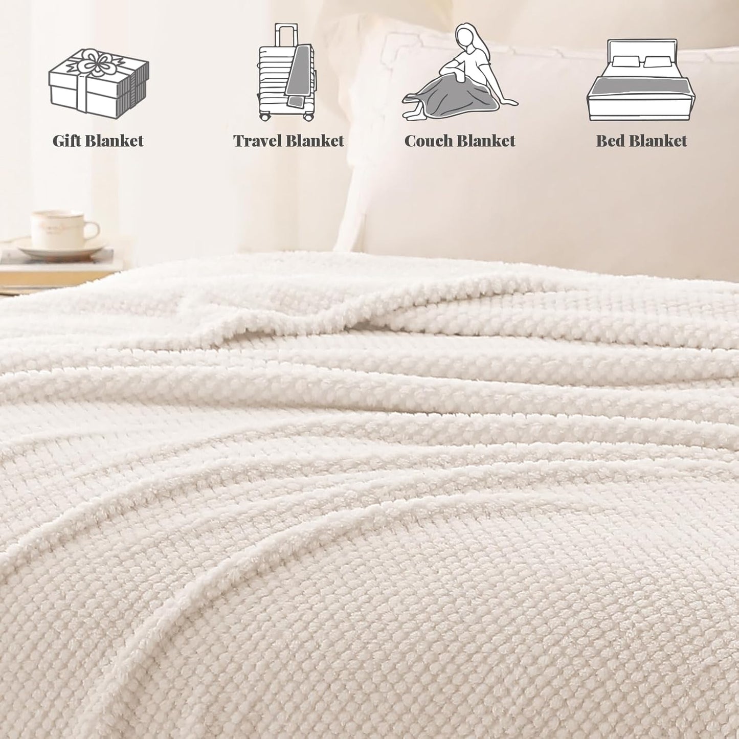 Extra Large Fuzzy Fleece Throw Blanket