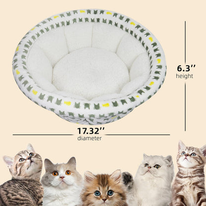 Cozy round Fluffy Plush Pet Bed