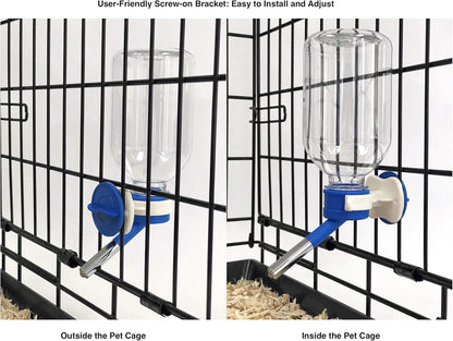 Patented No-Drip Water Bottle/Feeder