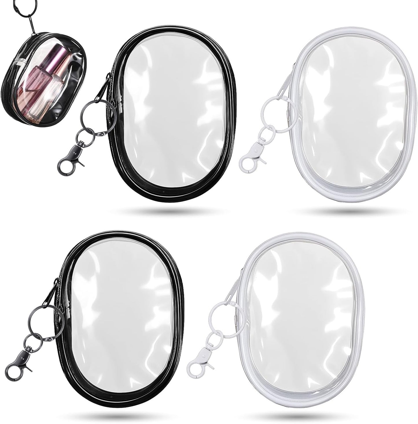 4 PCS Clear Keychain Pouch