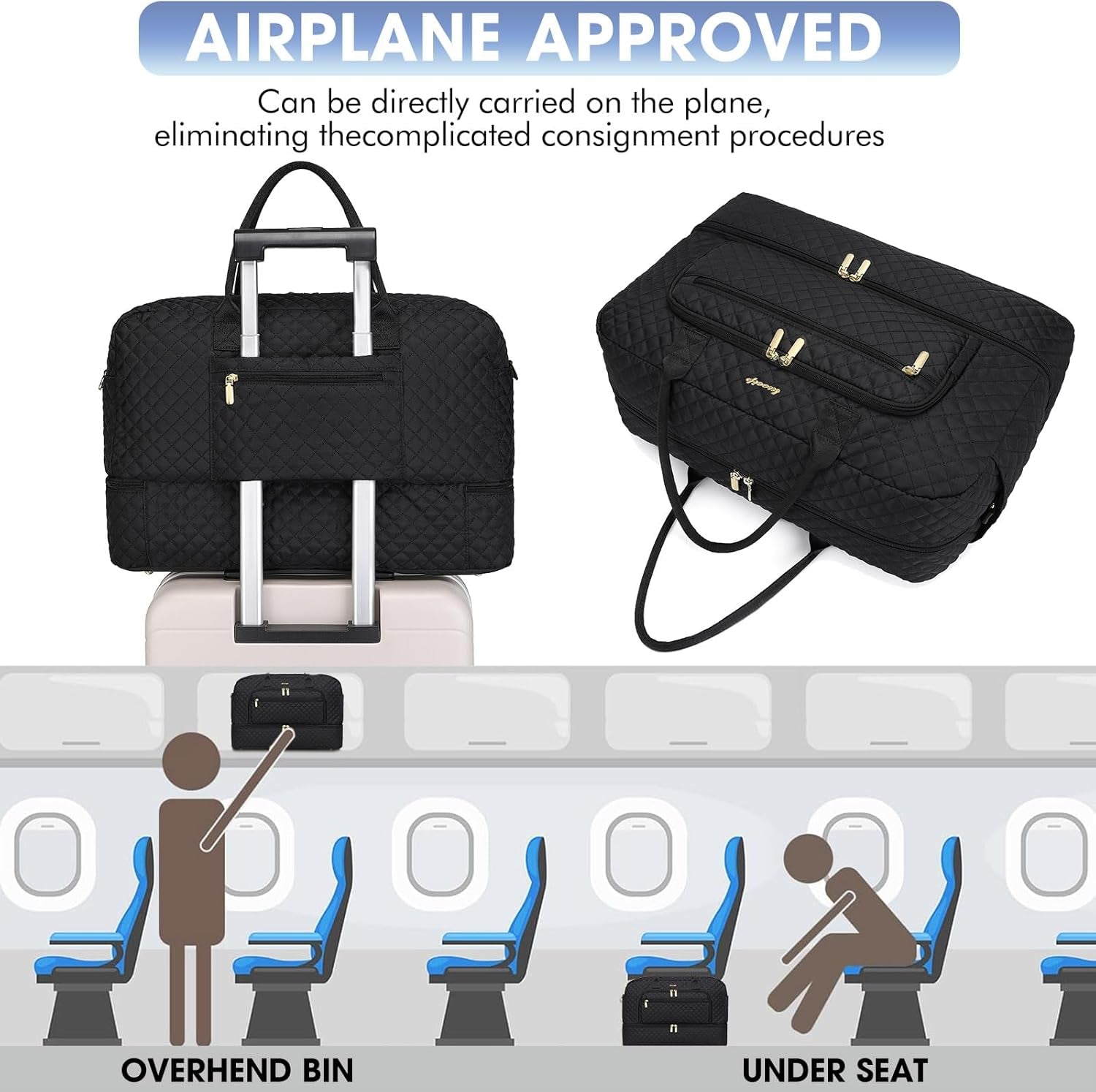 Large Women Travel Duffle Bag