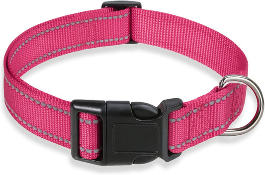 Reflective Dog Collar with Adjustable Buckle 