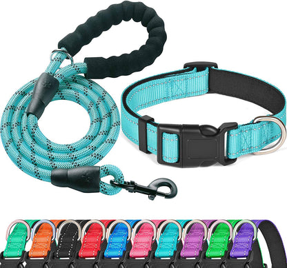 Reflective Dog Collar +Leash