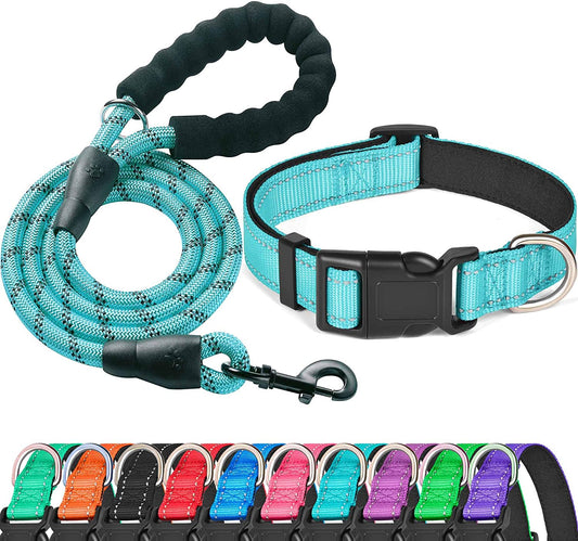 Reflective Dog Collar +Leash