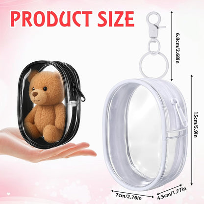 4 PCS Clear Keychain Pouch